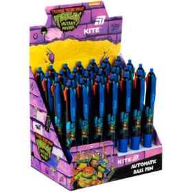 Ручка Kite шариковая автоматическая Ninja Turtles NT25-067, 4 цвета (28шт)