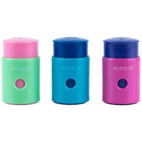 Точилка Kite с контейнером Sunset K24-368, ассорти (12шт)