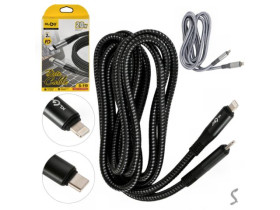 Кабель KLGO Type-C to Lightning 2.0м (9V/2.2A 20W) WL-1427