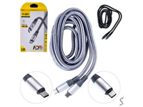 Кабель KLGO Type-C to Type-C PD 2.0м (9V/2A 12W,20V/3A 66W) WL-1428