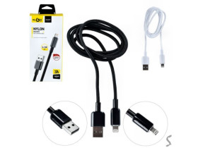 Кабель KLGO USB to Lightning 3A 1.0м WL-1424