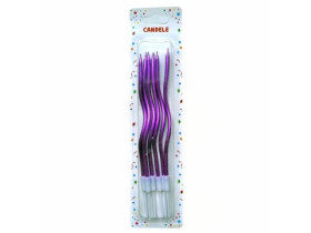 Свічки для торта коктельні хром фуксія 6шт Y1-06