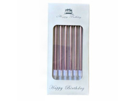 Свечи хром розовое золото в коробке 6шт 0015-04