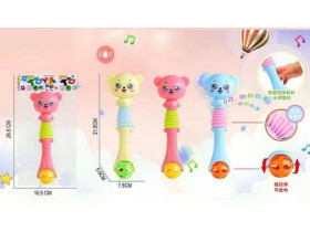 Погремушка 650 A-15 мишка, пискавка, деленчит, в пакете