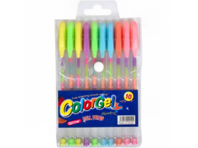 Набір ручок гел.різнокол.10кол, С-100-10 (12/192)