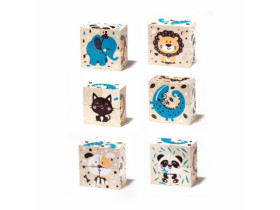 Деревянная игрушка Кубики "Животные" 15429