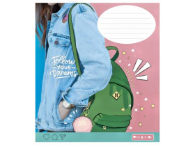 Зошит 24арк, у лінію, Школярик 3323L глітер (25/200)