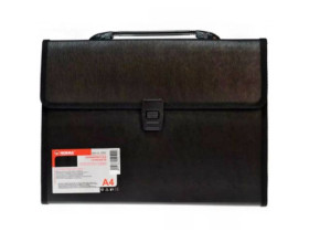 Портфель A4, 13 відділень з реєстрами, PP, 800 мкн, чорний, NORMA 5052