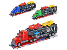 Трейлер 888 (72шт) інер-й, 38см, машинка 4шт, 3 кольори, в слюді, 39,5-13-8см