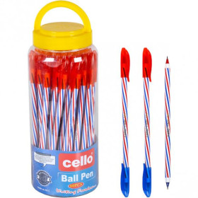 Ручка Cello 201/202 масляна Синя / Червона (60шт/2400)