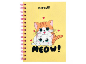 Блокнот Kite А5, 80 арк., клітинка, картонна обкладинка, Cute K25-1911-1