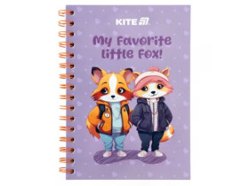 Блокнот Kite А5, 80 арк., клітинка, картонна обкладинка, Cute K25-1911-4