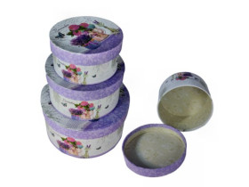 460761 Коробка для подарунків 3 в 1, кругла