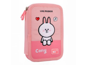 Пенал твердий YES подвійний HP-01 Line Friends Pretty Choco and Cony 533638