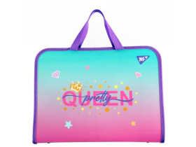 Папка-портфель Yes FC на блискавці з тканинними ручками "Glamour" 492312