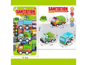 Набір машин 08-108 (108/2) “Санітарна служба”, 3 машинки, інерція, на листі