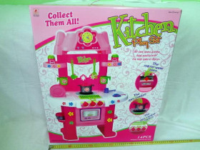 Кухня 16633 (6шт) 14дет.плита, духовка,посуда