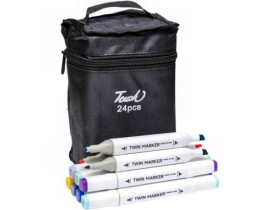 Набір скетч-маркерів, 24 кольори, BV820-24, у сумці (50 уп.)