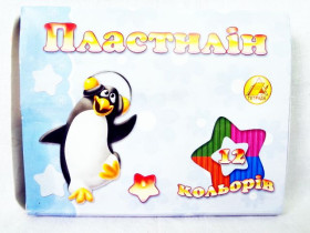 "Т" Пластилін 12кол.300гр (48шт)