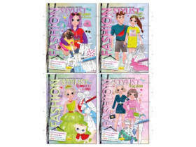 Вырезалка-рисунок-одежда "А" АЦ-07 "Fashion Stylist", A4, 12 стр. (12 шт.)