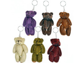 Брелок Мішка мягкий-матерія 12*4см (12шт)