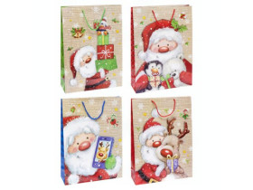 Сумка подарункова 2062-2 Новорічна 26*32*10см (12шт)