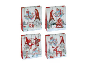 Сумка подарункова Merry Christmas 18*21,5*8см 2072 (12шт)