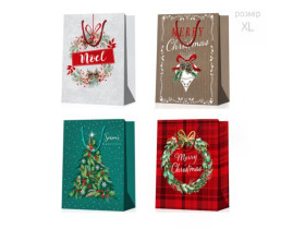 Пакет подарунковий новорічний, 31×42×12 см, арт. 5282XL / 461454 (12 шт.)