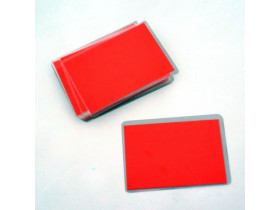 Цінник ламінований ЧЕРВОНИЙ неон (10/50) 65*95мм