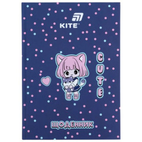 Щоденник шкільний Kite, тверда обкладинка Cuteness K26-262-1