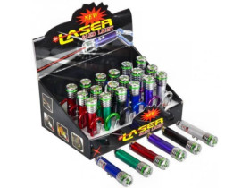 Лазер+фонарик 7см 2в1, 12-13 (24шт)