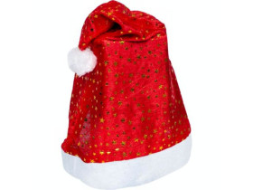 Шапка Діда Мороза із зірочками 6241-2 (12шт)