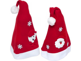 Шапка Новорічна з декором 6241-7 (12шт)