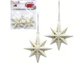 Набір ялинкових прикрас 2шт "Зірочки" 9*9см HL2293 (1уп)