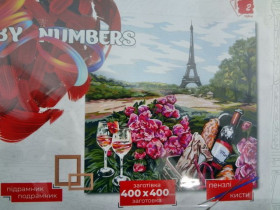 02-01 Мікс2 КрНЕ Картина за номерами, пензлик+фарби 40*40см Данко Тойс