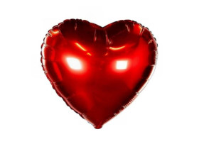 Фольгована кулька 18 *Серце* Червона 2502-0028