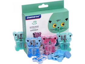 Чинка DMS 086 DAIMARSE 2в1 з ластиком (12/720)