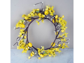 Вінок пасхальний жовтий великий 6260