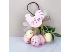 Підвісна композиція рожева пасхальна 6267