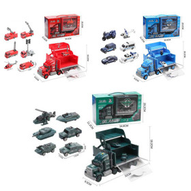 Трейлер AY1819ACD (8шт) контейнер-гараж,транспорт6шт,зв,св,,в кор-ке,35-21-12см