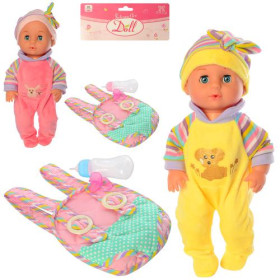 Пупс YL1808K-BB (24шт) 32см, рюкзак-кенгуру,соска, пьет-писяет,в кульке