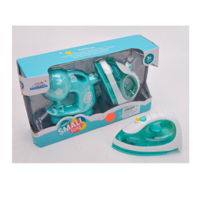 Набор бытовой техники 7706-1 (48шт) утюг,швейная маш,звук,свет, бат, в кор-ке, 28-17-8см