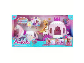 Лялька з аксесуарами 606023 (18) принцеса, карета з конем, висота ляльки 14 см, в коробці