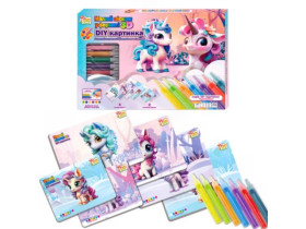 Малюй піском 44074 (24) "4FUN Game Club", 6 карток, 6 кольорів піску, щітка, в коробці