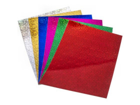 Набір кольорового голографічного картону А4 Зірочки 6 кольорів, однобічний YT-6-S/044541