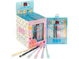 Ручка гелева пише-стирає 2025 синя "Лапка" (12/144)