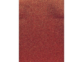 Фоаміран 1.5мм А4 ГЛІТЕР клейова основа GL-EVA-1,5-002 червоний 5 арк