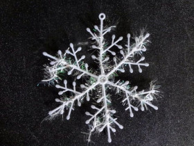 Прикраса Сніжинка 23см біла 12-153 (3шт-уп/10уп)