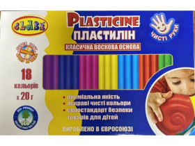 Пластилін Чисті руки 18кол*20гр MAXI CLASS 7660С (30шт)