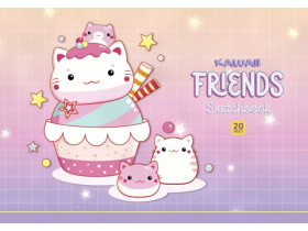 Альбом 20арк.100г/м2, склейка 8513 «Star» Школярик (15/105)